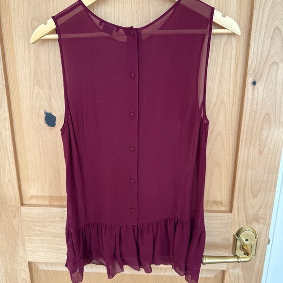 COPY - Theory Silk Ruffle top - Picture 2 of 2